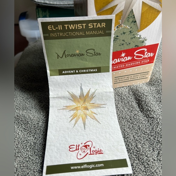 Elf Logic - 14" LED Moravian Star Tree Topper Brand New - Picture 5 of 11